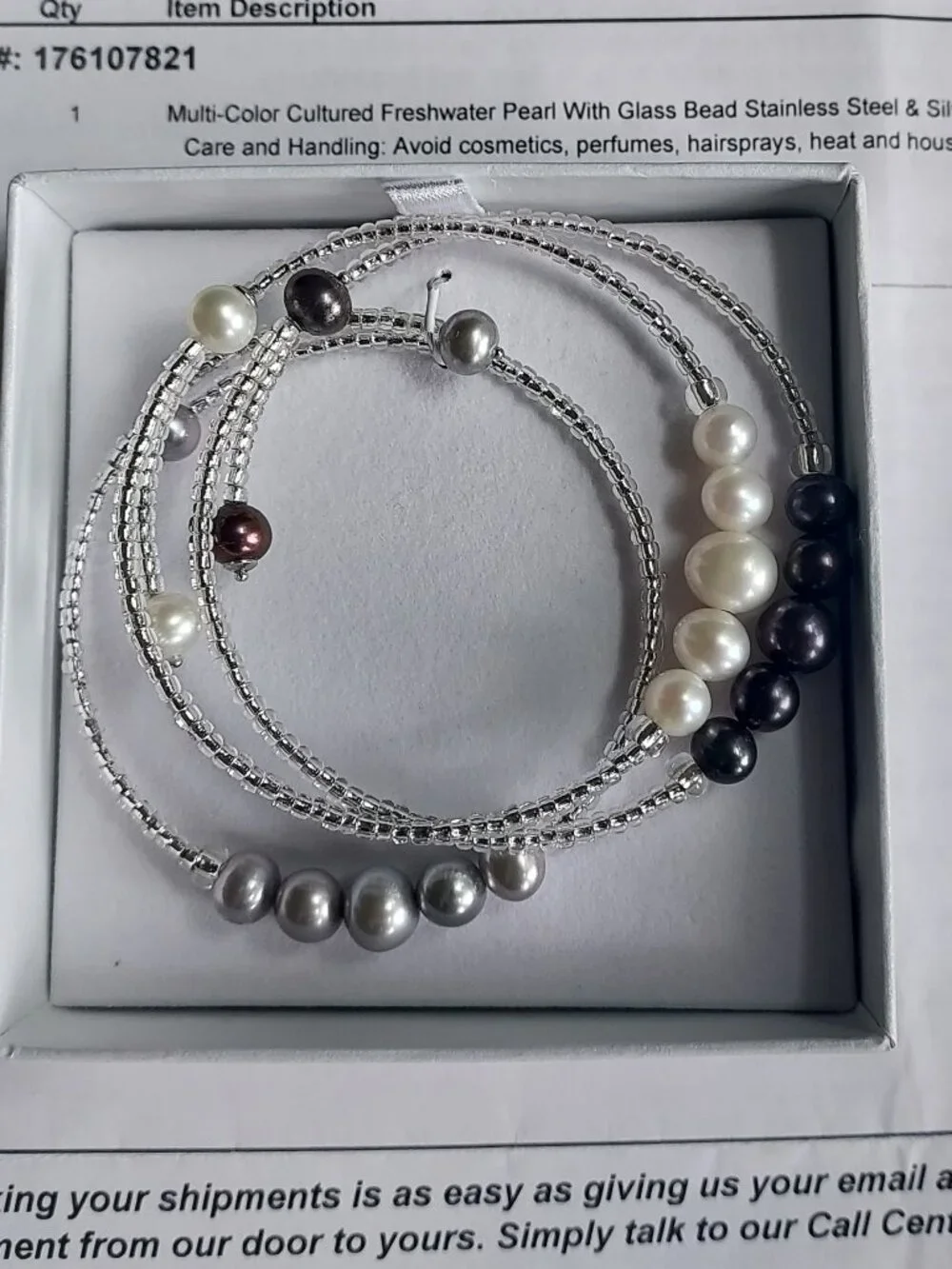 Jtv pearl bracelet set of 3